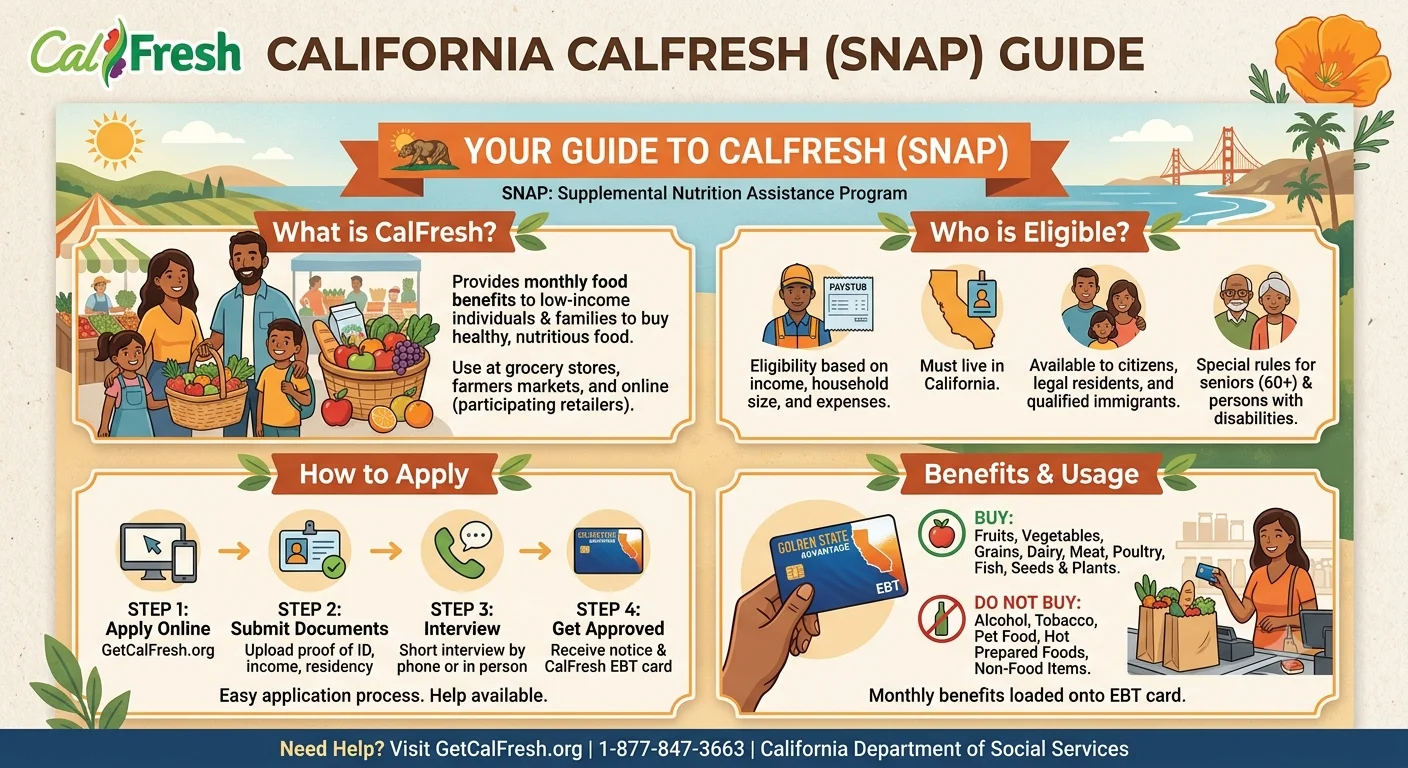 California CalFresh (SNAP) Guide: Eligibility, Amounts, and How to Apply