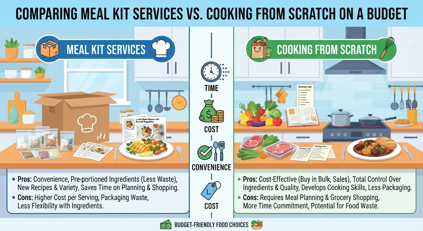 Comparing Meal Kit Services to Cooking From Scratch on a Budget