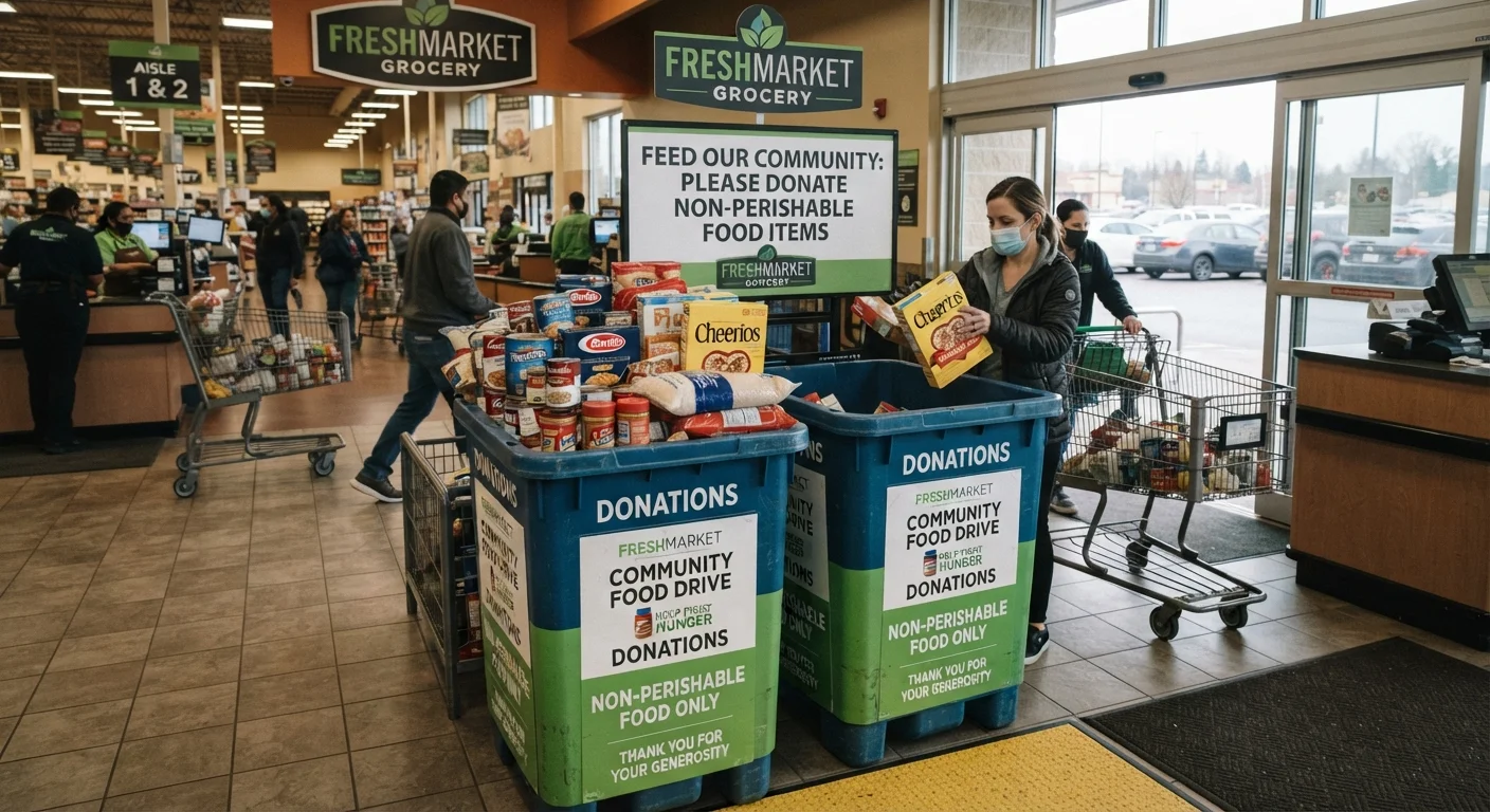 Corporate Grocery Store Donation Bins: How the Register Round-Up Works