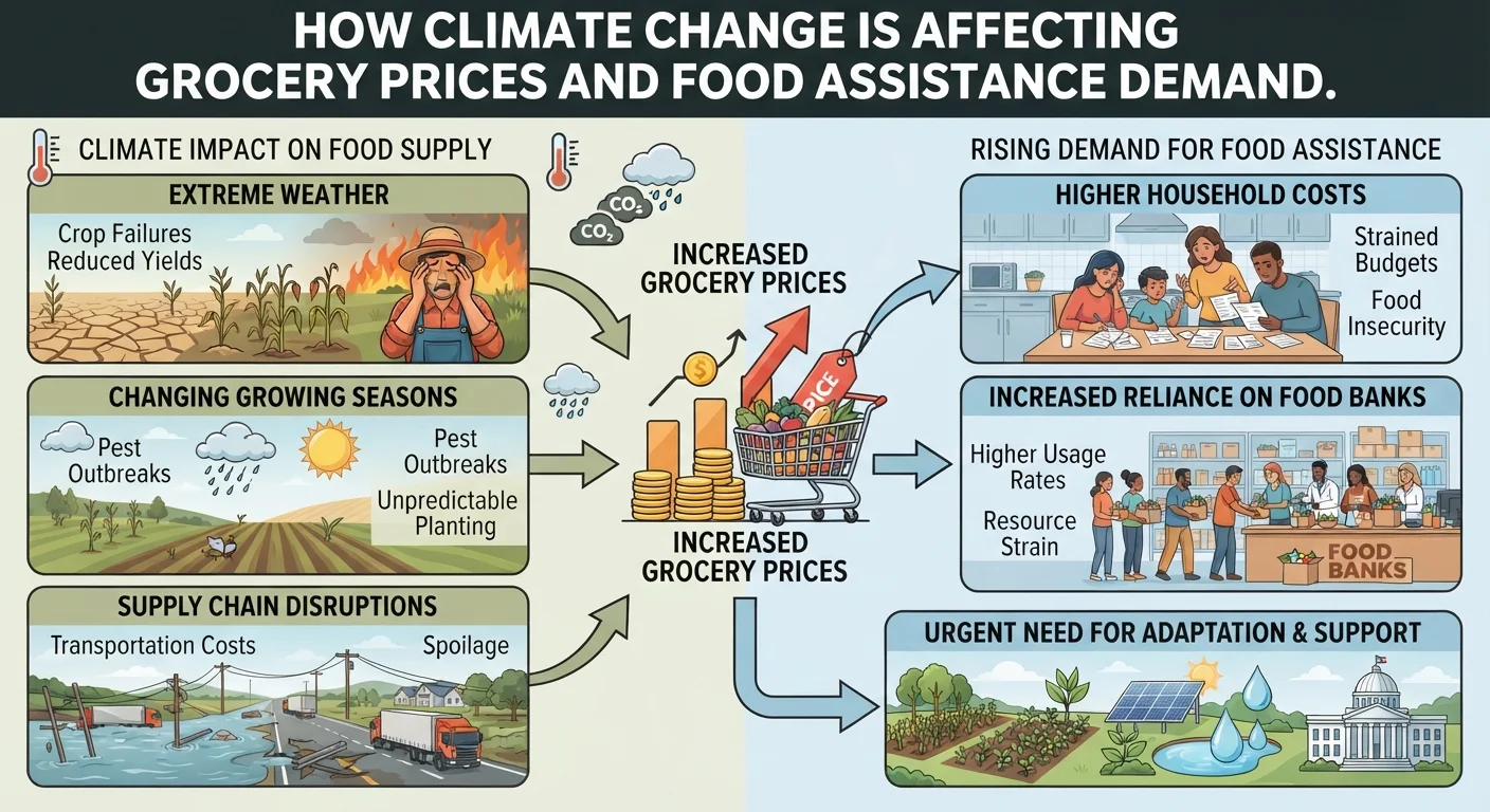 How Climate Change Is Affecting Grocery Prices and Food Assistance Demand