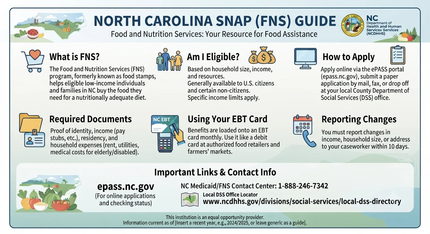 North Carolina SNAP (FNS) Guide: Eligibility, Amounts, and How to Apply