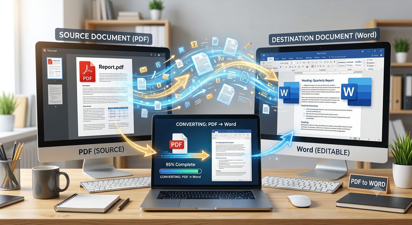 PDF to Word Converter : The Complete Guide to Converting PDF Files to Editable Word Document