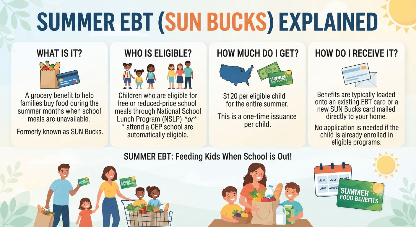 Summer EBT (SUN Bucks) Explained : How Families Get Summer Food Help