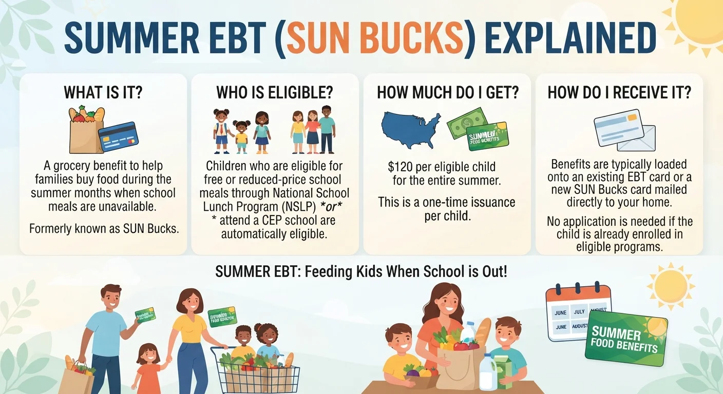 Summer EBT (SUN Bucks) Explained : How Families Get Summer Food Help