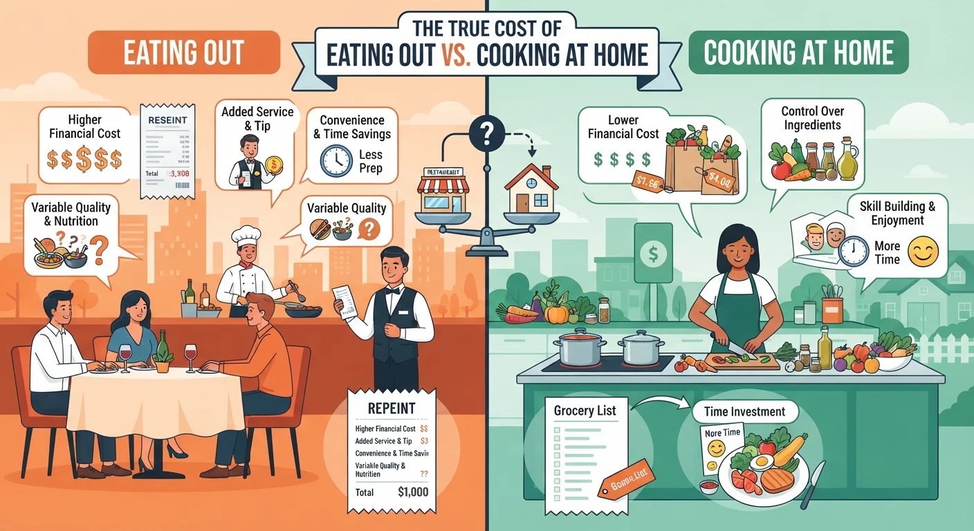 The True Cost of Eating Out vs. Cooking at Home