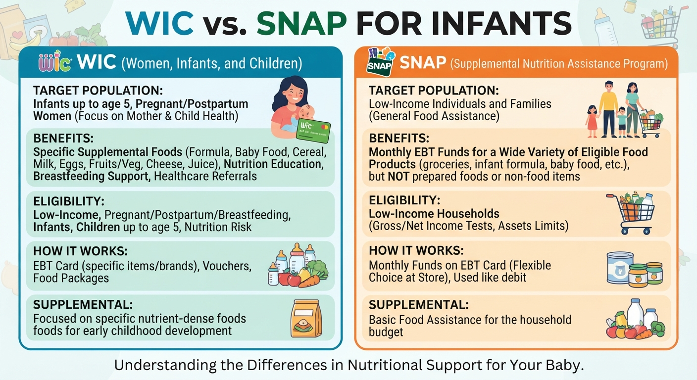 WIC vs SNAP for Infants: Formula and Baby Food Rules