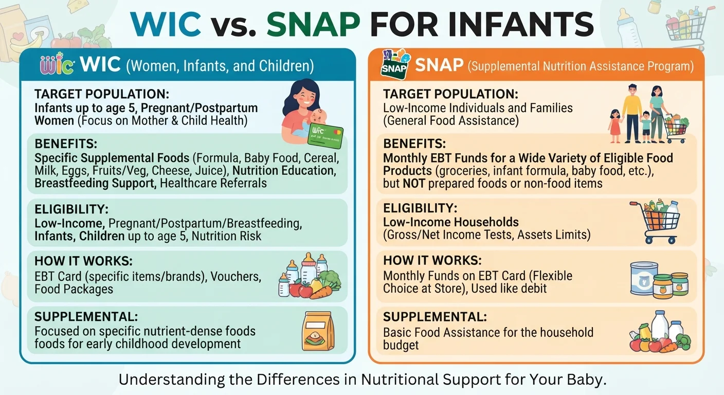 WIC vs SNAP for Infants: Formula and Baby Food Rules